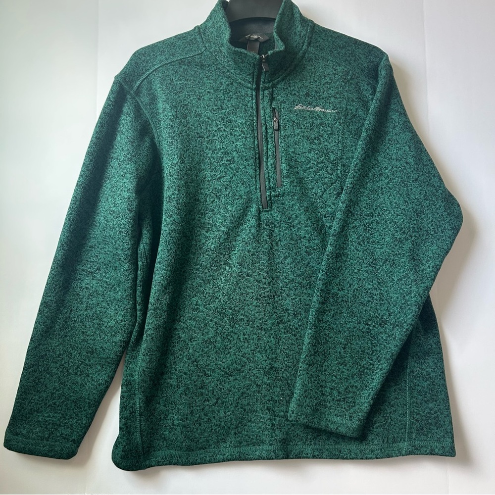 Eddie Bauer Forest Green Zip Sweater